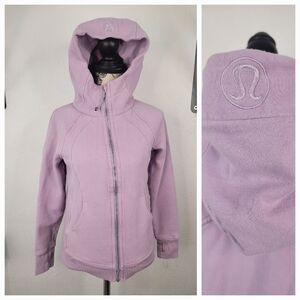 Lululemon Scuba Hoodie Sz 4 Light Cotton Fleece Sweater Thumbholes W4ABDS